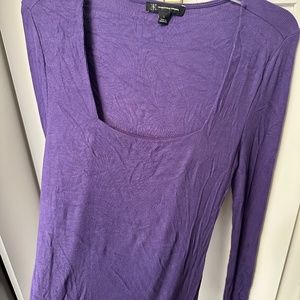 Long sleeve ribbed square neck top
